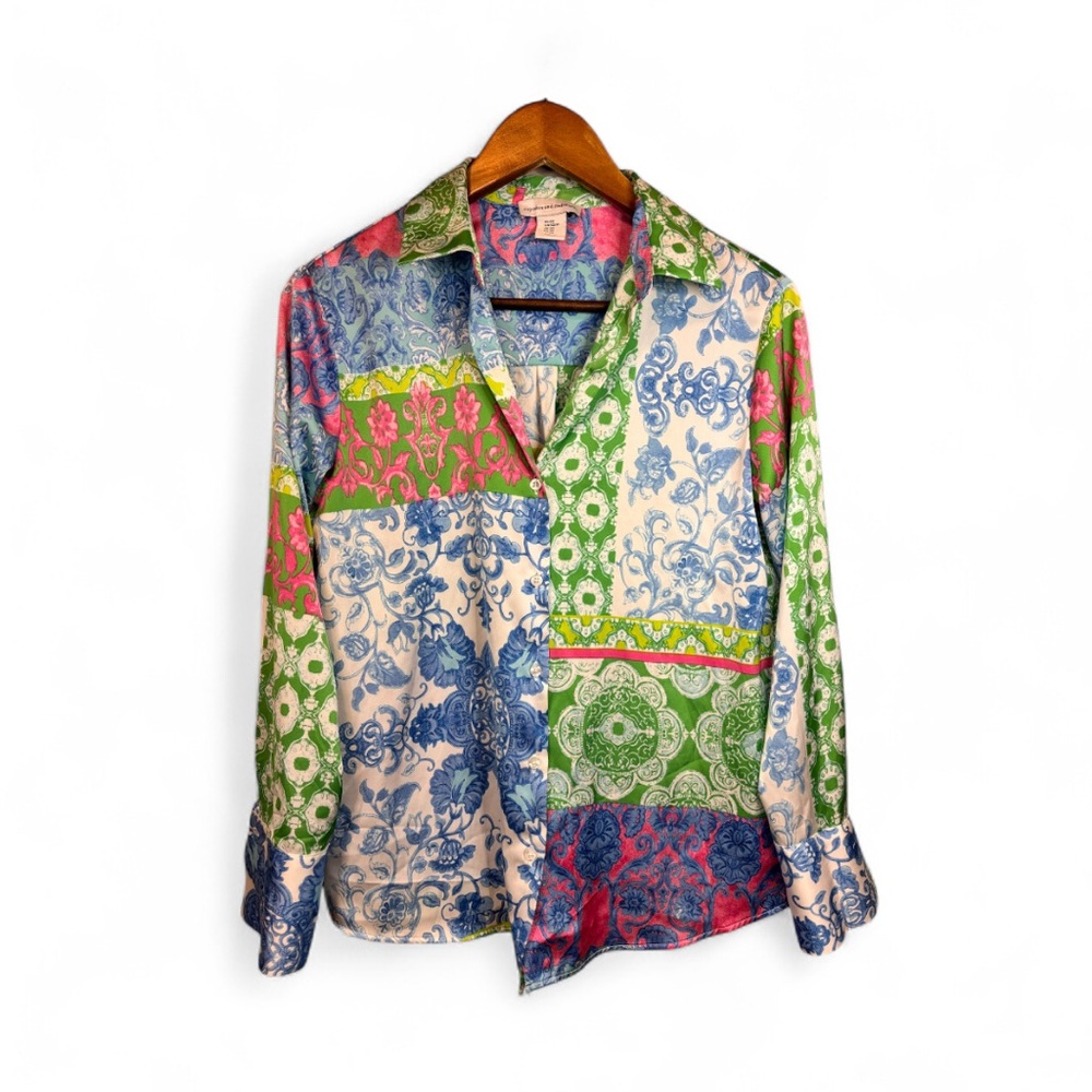 🌸Cupcakes & Cashmere Multicolor Floral Top Size XS